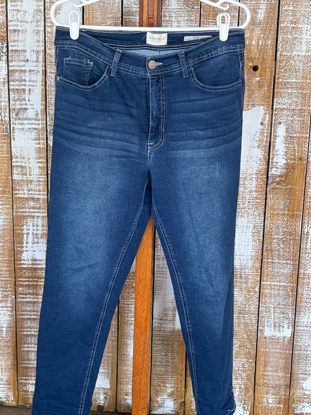 Angels Skinny Jeans in Dark Blue Stretch Denim - Picture 1 of 5